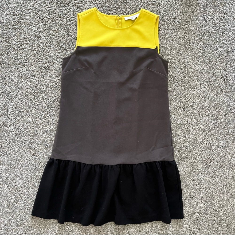 LOFT colorblock drop waist shift dress size 4